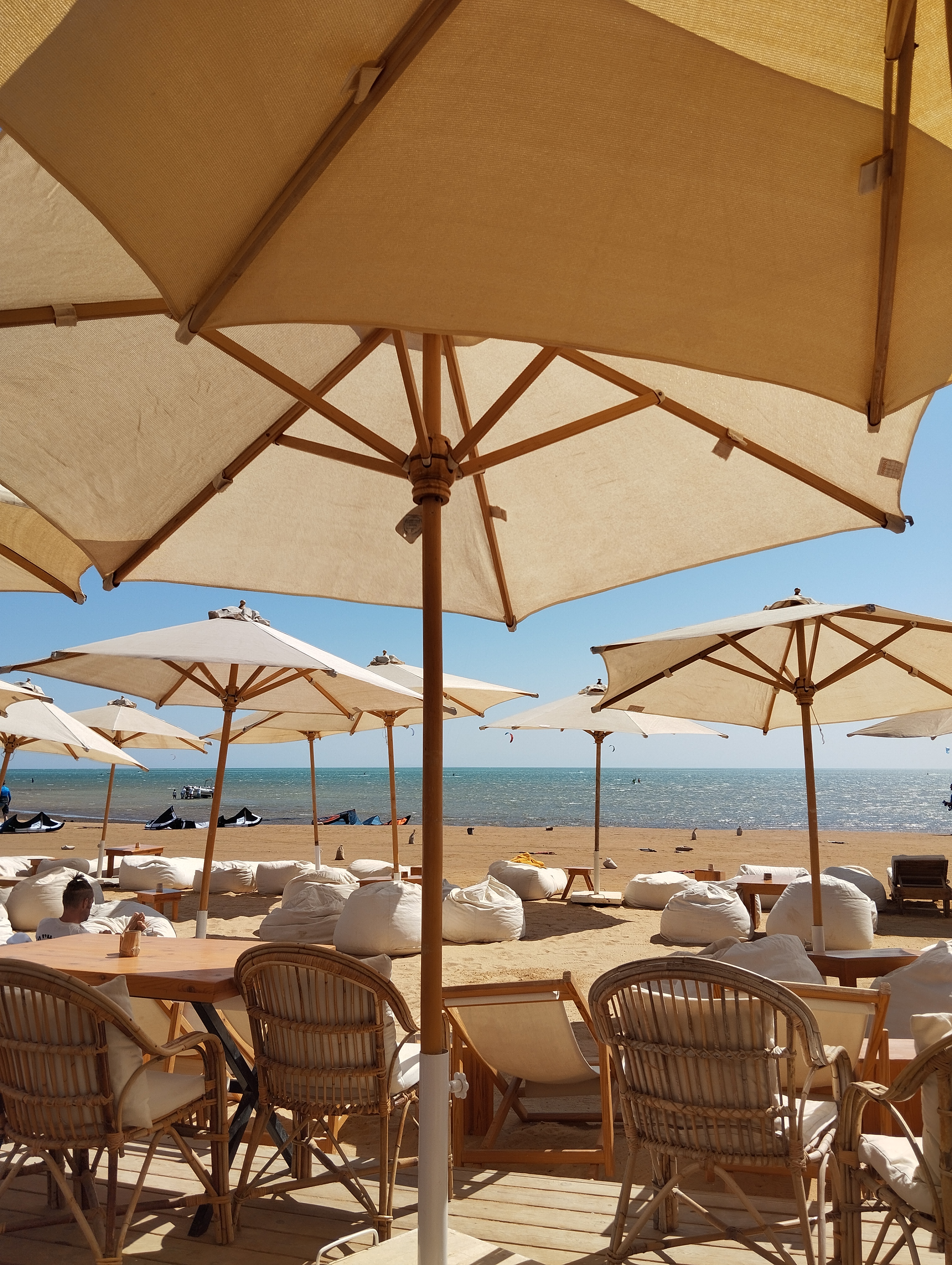 Vue sur les spots de kite à El Gouna